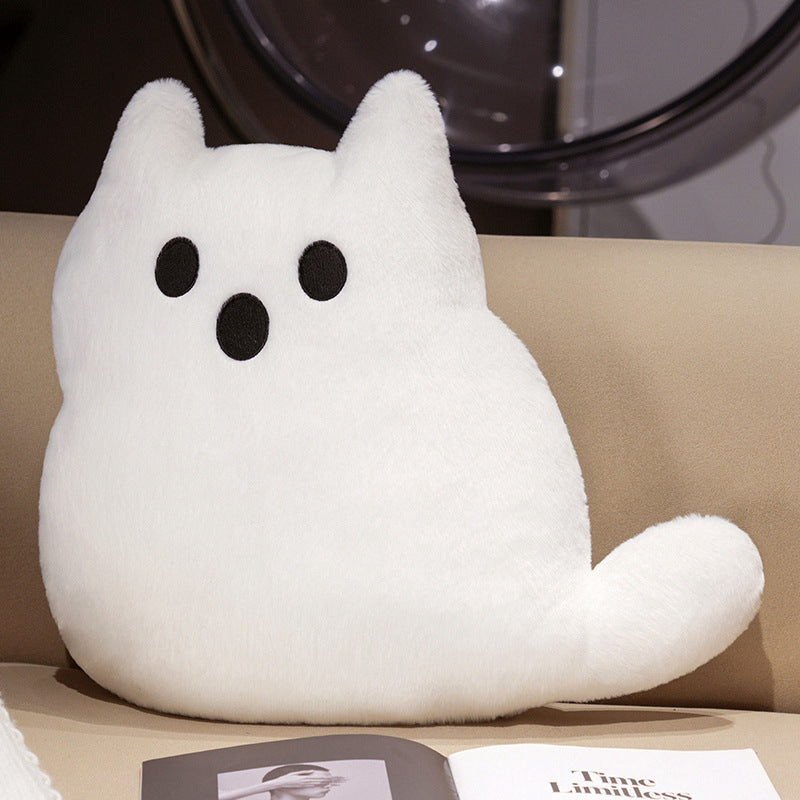 Halloween Plush Ghost Cat Pillow Doll