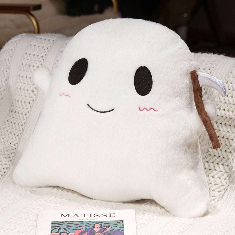 Halloween Plush Ghost Cat Pillow Doll
